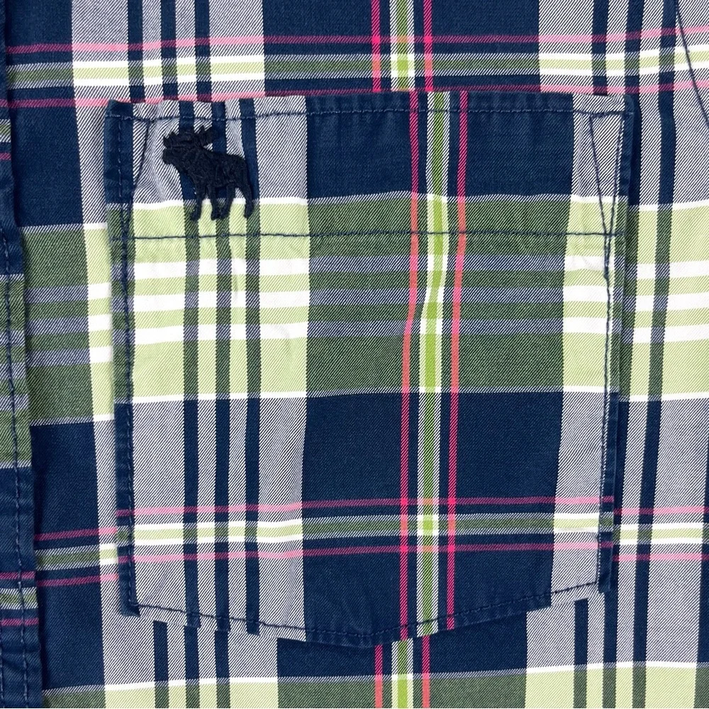 Abercrombie & Fitch Elk Lake Green Plaid Shirt - Picture 6 of 9